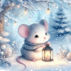 Advent Winterwald Maus