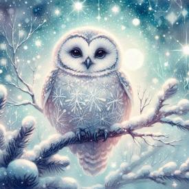 Advent Winterwald Schneeeule