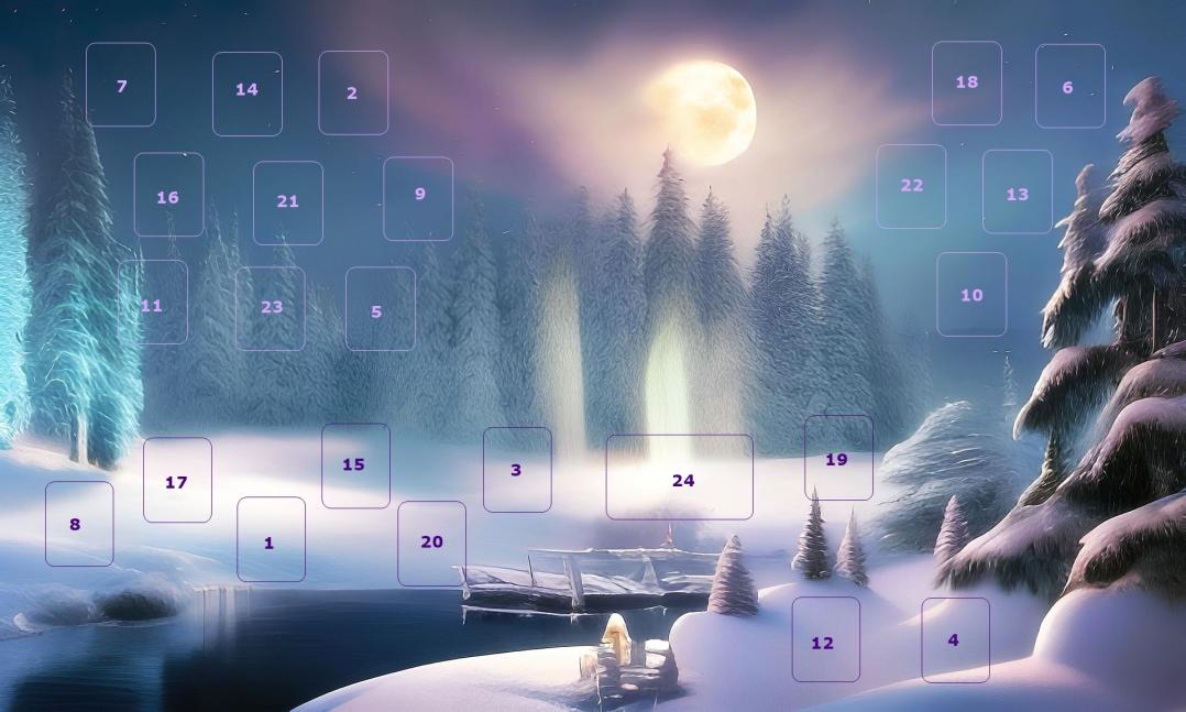 Adventkalenderbild Winterlandschaft