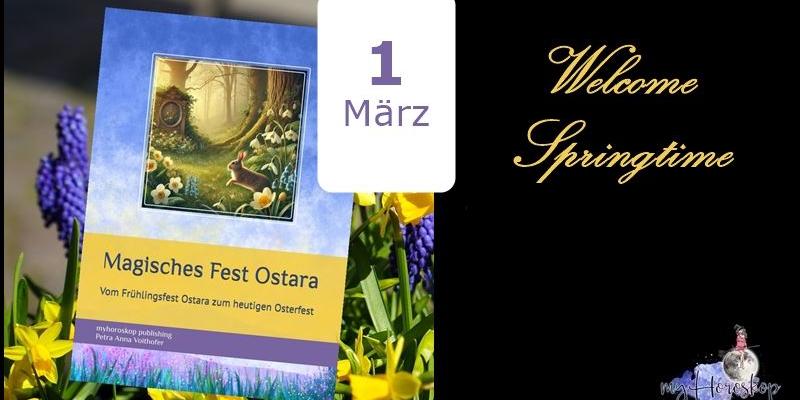 Narzissen und Traubenhyazinthen, Buch Ostara zum ersten März