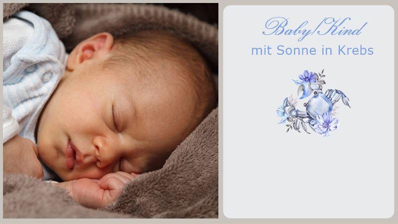 Schlafendes Baby Blogbild für Baby in Krebs