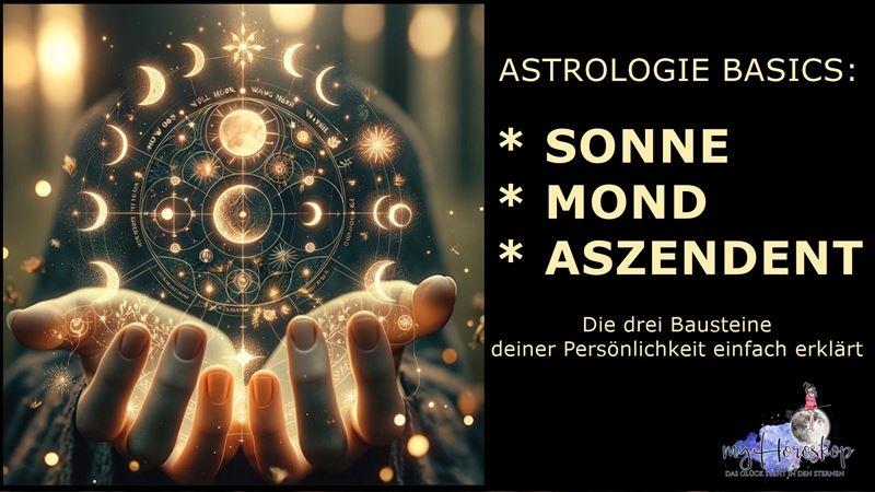 Blog-Bild: Sonne, Mond und AC mit astrologischen Symbolen