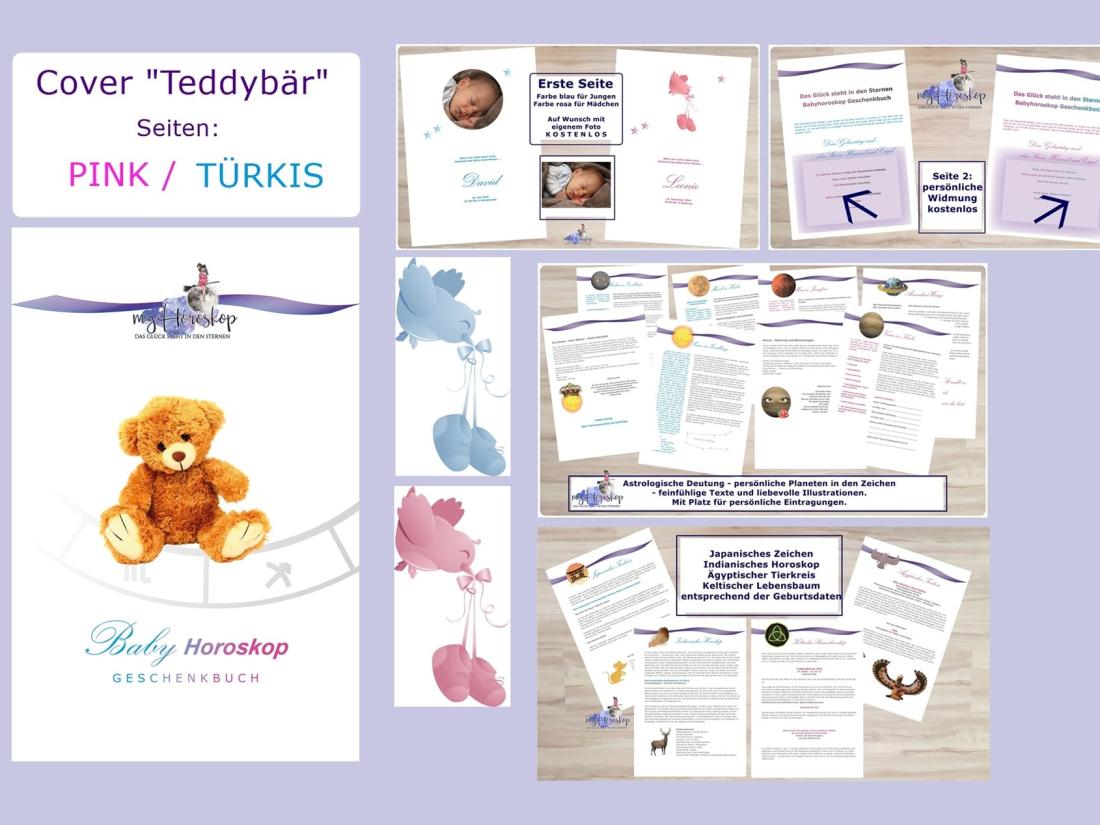 Babyhoroskop Geschenkbuch, Design Premium, Farben edel, dezent