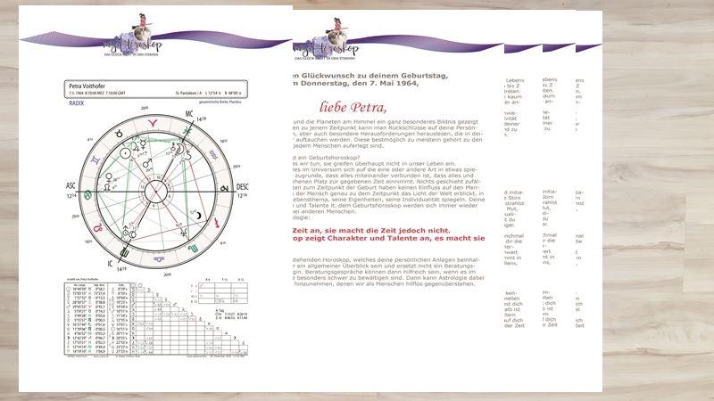 Beispielseiten Horoskop Analyse