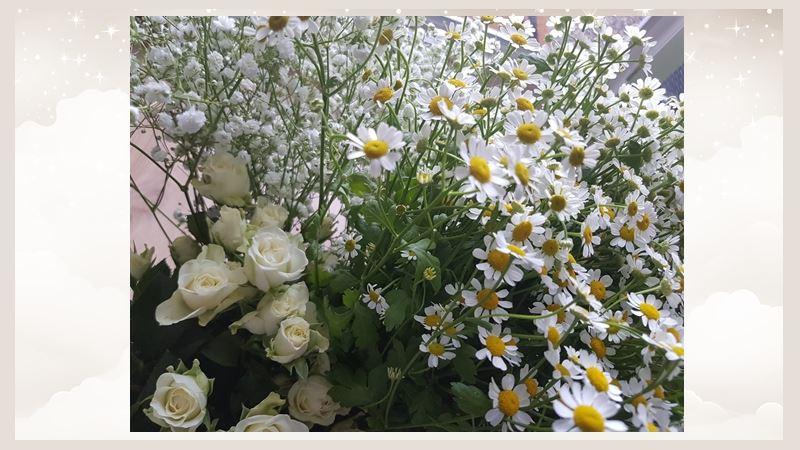 Blumen weiß für Braut