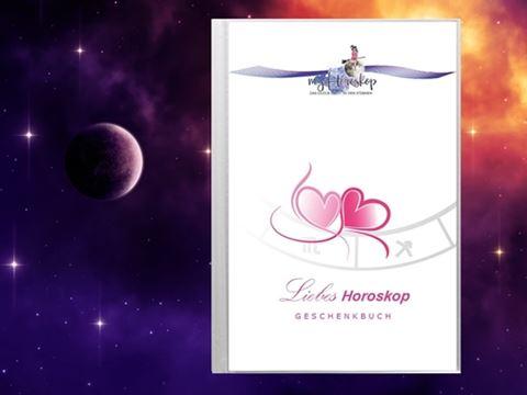 Produktbild Liebeshoroskop Geschenkbuch auf Sternenhintergrund