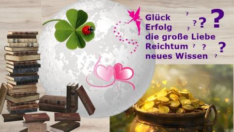 Symbole für Gück, Liebe, Geld Deko für Transithoroskop