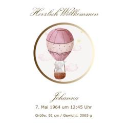 Glückwunschkarte Ballonrose
