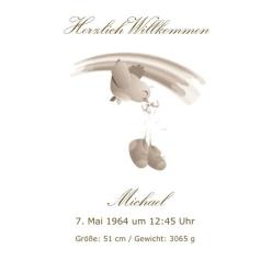 Glückwunschkarten Design Liebevolle Ankunft taupe